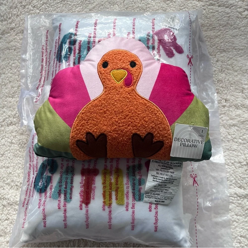 Set of 3 Target Bullseye's Playground Fall Themed Pillows